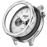 Безель металевий для смарт годинника Xiaomi Watch S3/S4 Rotation Silver + захисне скло