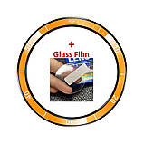 Безель для смарт годинника Xiaomi Watch S3/S4 PC Cover Ring Bumper Yellow-black + захисне cкло, фото 2