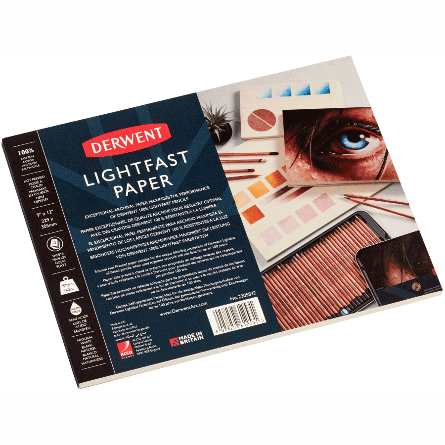 Склейка для рисунку Lightfast 300 г/м2 20 л Derwent