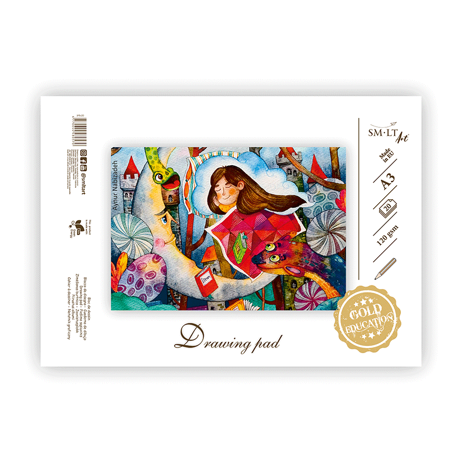 Альбом-склейка для рисунку А3 (29,7х42 см) 120 г/м2 20 л SM-LT Art