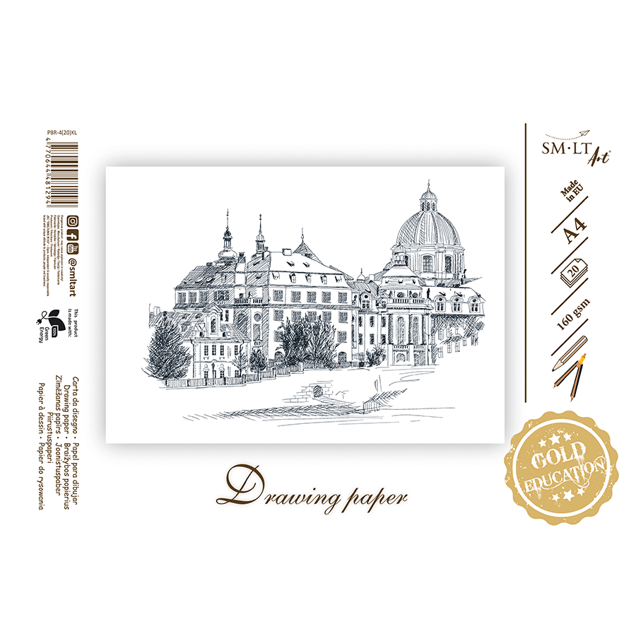 Склейка для ескізів та рисунку Gold Drawing Paper 160г/м2 20л SM-LT Art