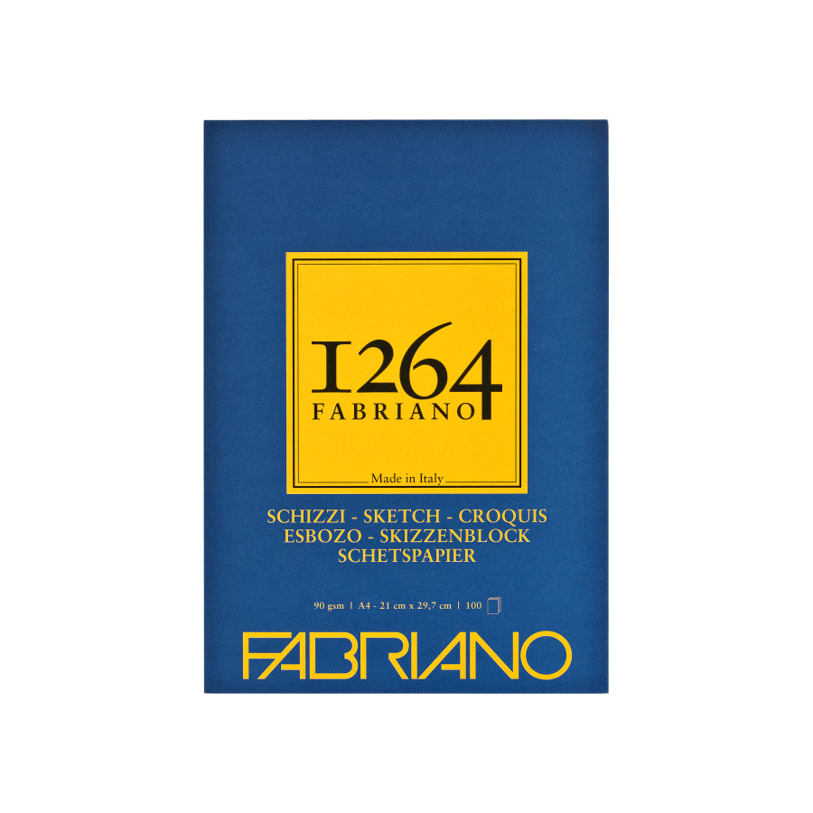 Склейка для рисунку та ескізів 1264 90г/м2 100л слонова кістка Fabriano