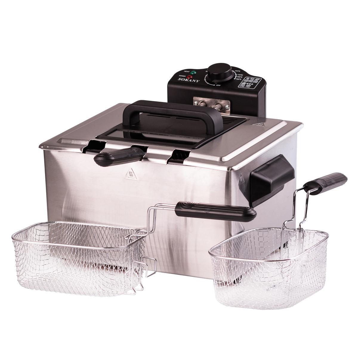 Фритюрниця Sokany WJ801 електрична на 5 літрів, професійна, фото 1