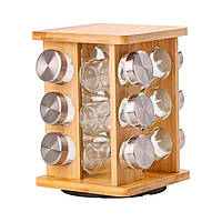 Набір для спецій на дерев'яній підставці 12 предметів по 100 мл HP531B6612Z