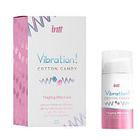 Рідкий вібратор Intt Vibration Cotton Candy (15 мл), густий гель дуже смачний, діє до 30 хв