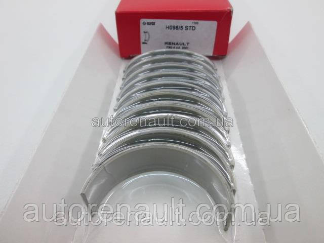Вкладиші корінні на Рено Майстер 00-> 1.9 dTi/1.9 dCi — GLYCO (Німеччина) H098/5STD, фото 1