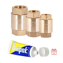 Акційний набір Icma: Зворотні клапани 3 шт 1/2" + 1 шт 3/4" + 1шт 1" + 1 шт Паста Unigum у подарунок