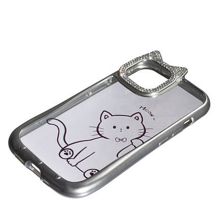 Силіконовий чохол Cute Case для Apple iPhone 14 Pro Meow, фото 3