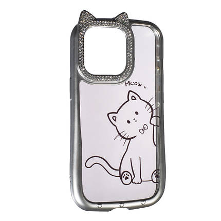 Силіконовий чохол Cute Case для Apple iPhone 14 Pro Meow, фото 1