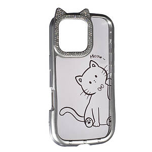 Силіконовий чохол Cute Case для Apple iPhone 16 Pro Meow