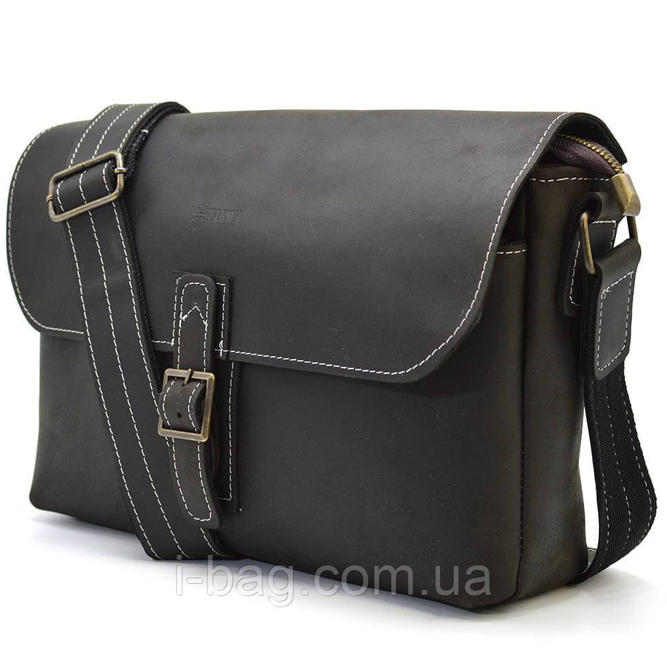 Сумка-месенджер зі шкіри крейзі хорс, наплічна сумка TARWA, RC-7084-3md, фото 1