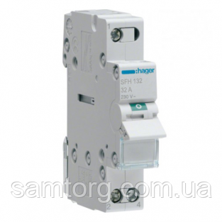 Перемикач 1 полюс 32А 230W SFH132 Hager, фото 1