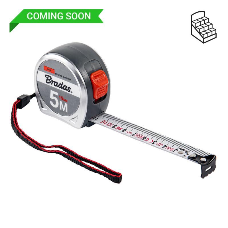 Рулетка на котушці, кінець нержавіюча сталь, 
5м/19мм, DIY-MTWL12-0519/KD