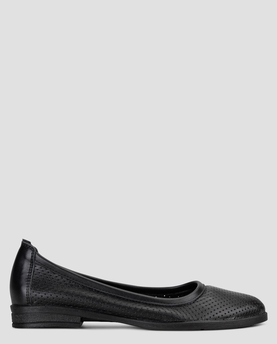 Балетки жіночі літні чорні натуральна шкіра Україна Libero — розмір 37 (24 см) (модель: Lib108-8pfKBlack), фото 1