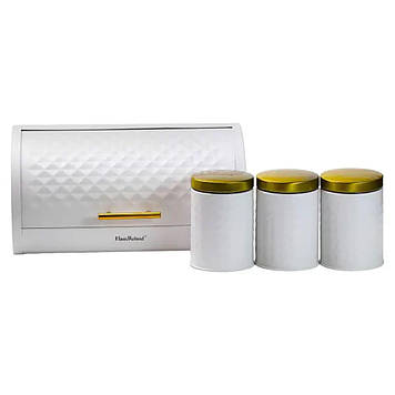 Набір для зберігання продуктів з нержавіючої сталі 4 штуки Білий HP33532