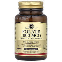 Фолат, Folate, Solgar, 1000 мкг, 120 таблеток