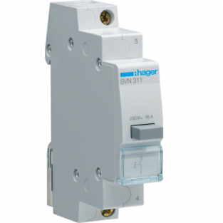 Вимикач кнопковий зворотній 230W 16А 1НО SVN311 Hager