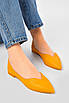 Балетки жіночі жовтого кольору 201842T Безкоштовна доставка, фото 2