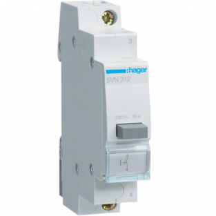 Вимикач кнопковий 230W 16А 1НО SVN312 Hager