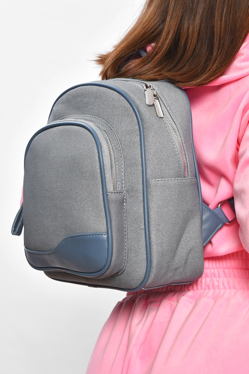 Рюкзак жіночий з екошкіри блакитного кольору 201955P, фото 1