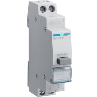 Вимикач кнопковий 230W 16А 2НО SVN332 Hager