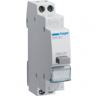 Вимикач кнопковий зворотній 230W 16А 1НО+1НО SVN351 Hager
