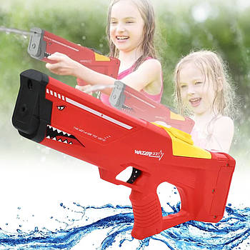Водяний потужний бластер 42,5 см на акумуляторі із зарядкою від USB T-01 Акула Водяна зброя на 550 мл