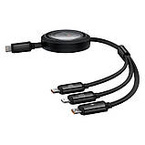 Дата кабель Baseus Free2Draw Retractable Crystal Fast Charging Type-C to 3in1 100W (1.1) (P1036800), фото 4