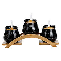 Набір для сипучих продуктів порцелянаовий 3 шт по 500 мл HP1244