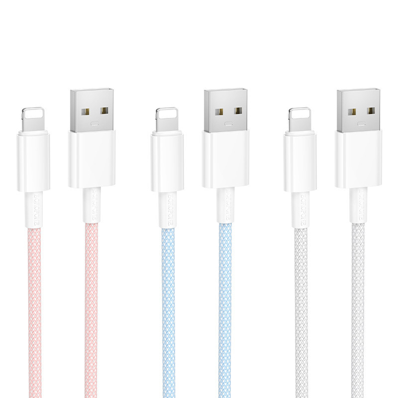 Дата кабель Borofone BX117 Source USB to Lightning 2.4A (1m)