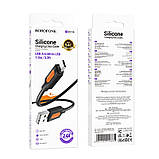 Дата кабель Borofone BX114 Structure USB to MicroUSB 2.4A (1m), фото 8