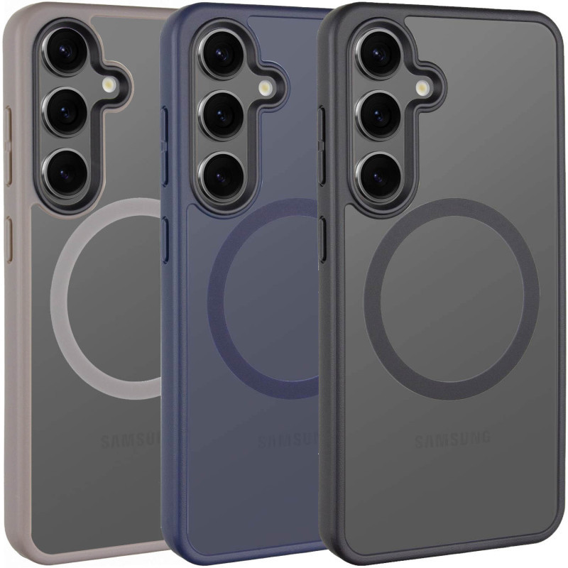 TPU+PC чохол Metal Buttons with MagSafe Colorful для Samsung Galaxy S24+, фото 1