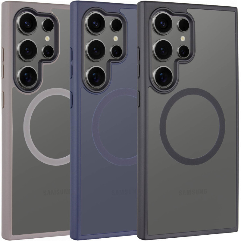TPU+PC чохол Metal Buttons with MagSafe Colorful для Samsung Galaxy S24 Ultra, фото 1