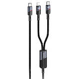 Дата кабель Hoco U139 Type-C to Lightning/Type-C 100W (1.2m), фото 3
