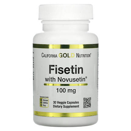 Антиоксидант Физетин California Gold Nutrition Fisetin with Novusetin 100 мг 30 капс., фото 1
