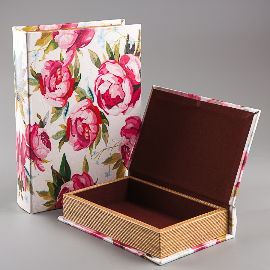 Набір книг-скриньок  "Півонії" (30*21*7 см) ELISEY, фото 1