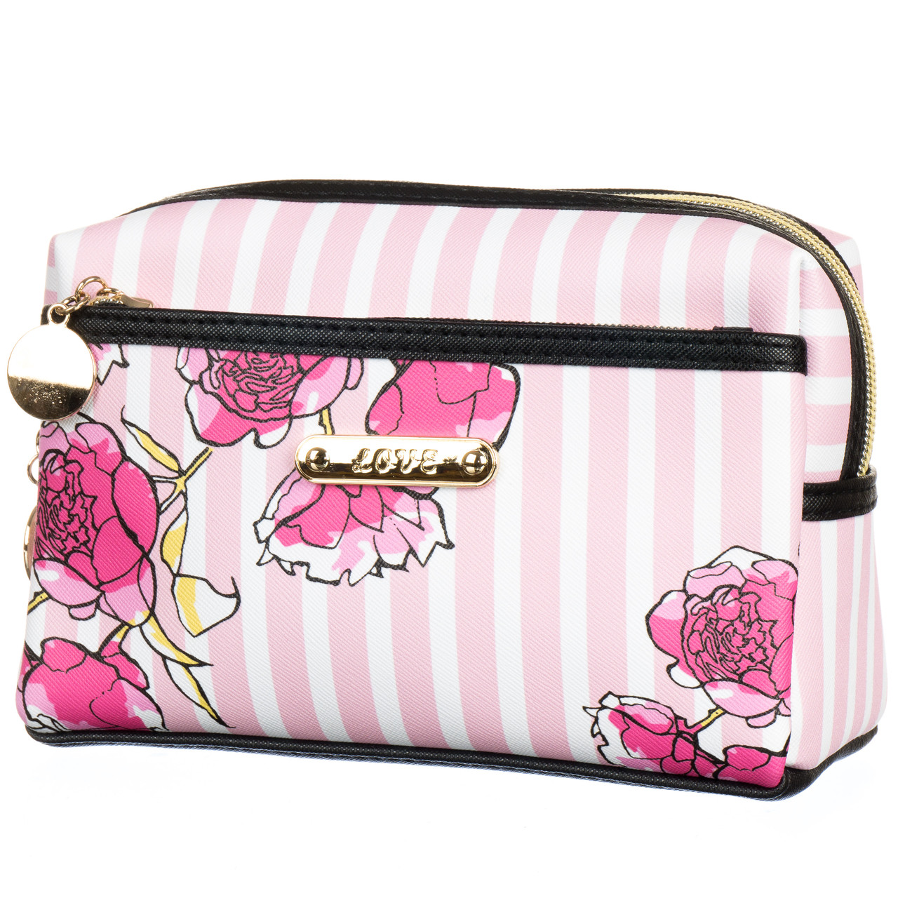 Косметичка з двома відділеннями рожева "Троянди" (19*13*8) ELISEY, фото 1