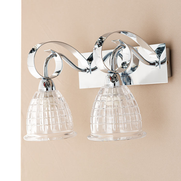 Бра на 2 лампи з прозорими плафонами зі скла ELISEY, фото 1