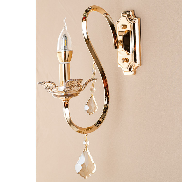 Бра золота на 1 свічу з медовим декором ELISEY, фото 1