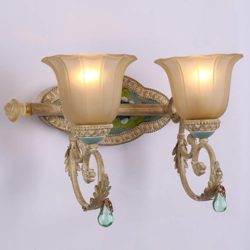 Бра настінне на 2 плафони та квітковим розписом ELISEY, фото 1