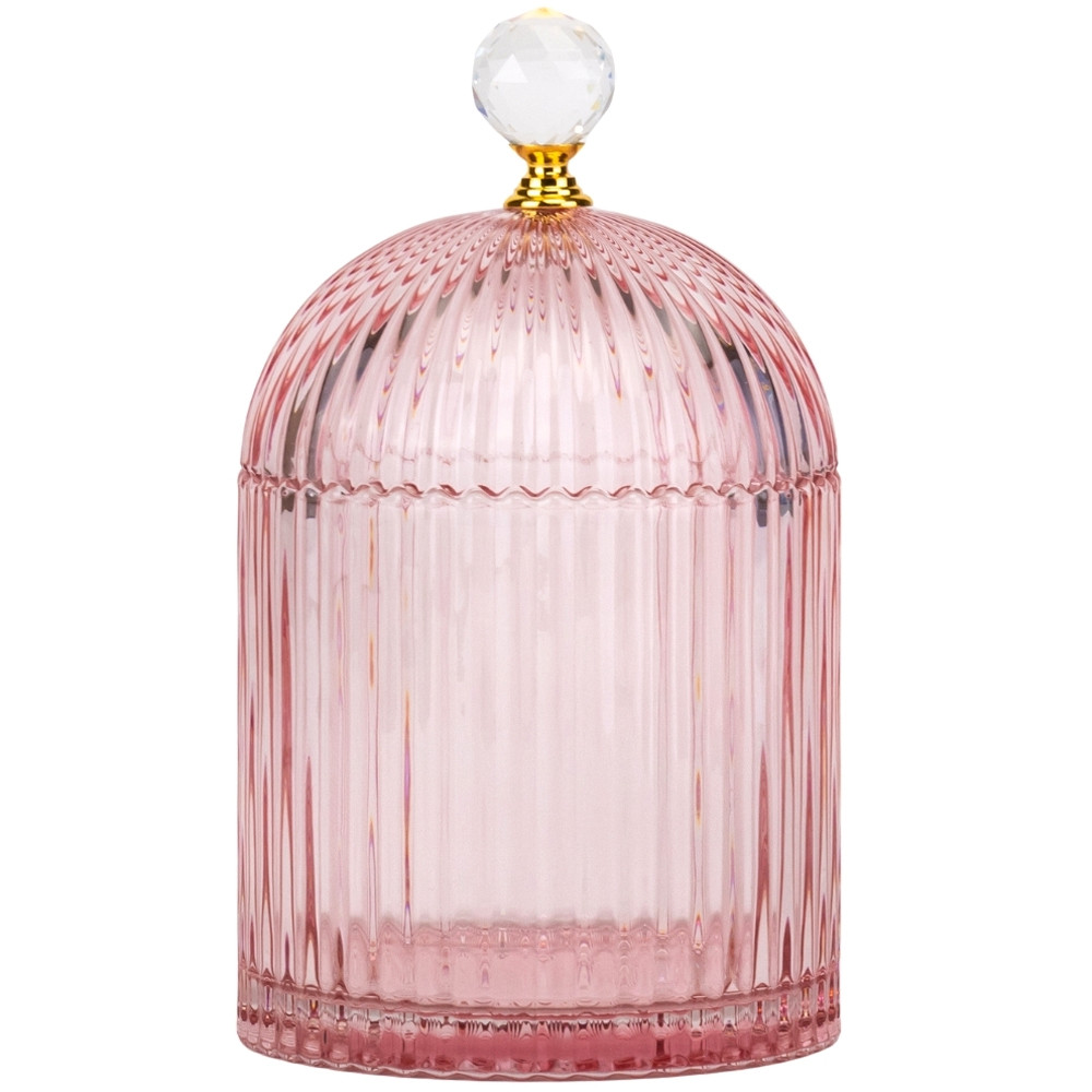 Ємність для зберігання "Топаз", рожева, 16 см ELISEY, фото 1