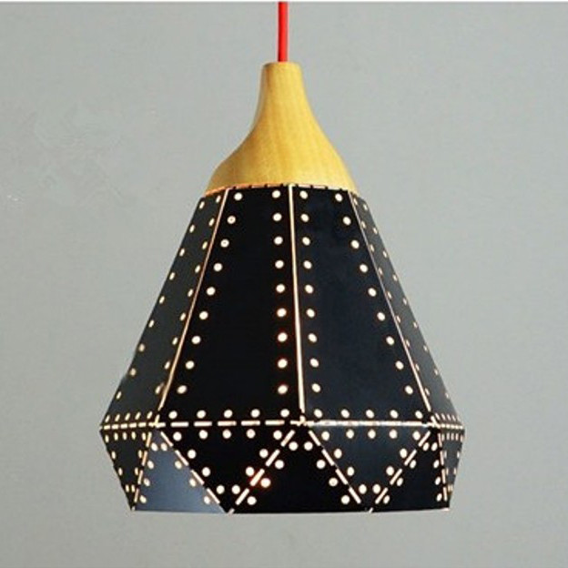 Люстра-підвіс металева чорна з перфорацією ELISEY, фото 1