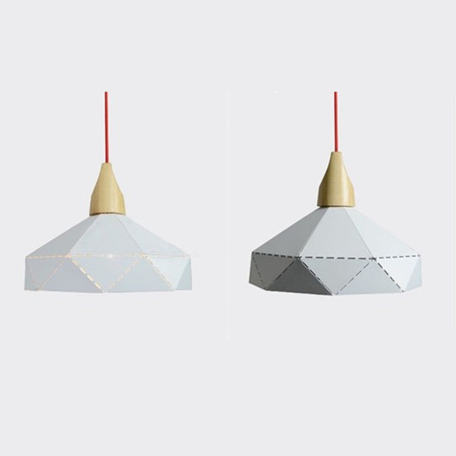 Люстра-підвіс біла з металу і дерева 30*30  ELISEY, фото 1