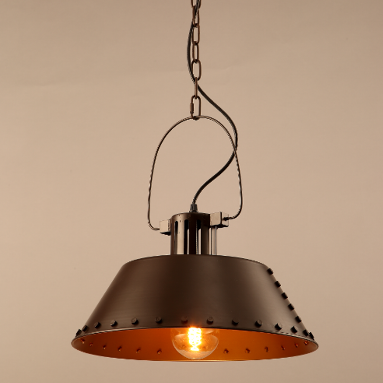 Люстра коричнева з перфорацією ELISEY, фото 1