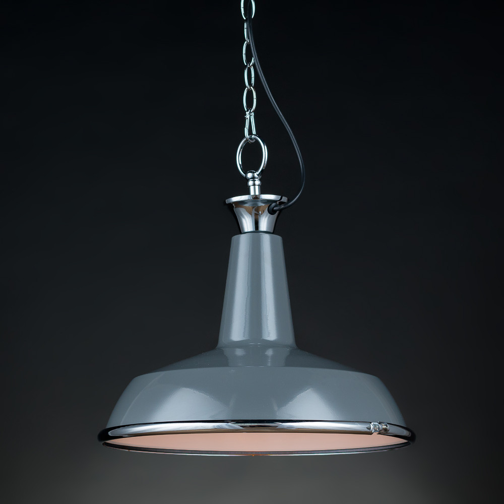 Люстра підвісна сіра металева на ланцюжку ELISEY, фото 1