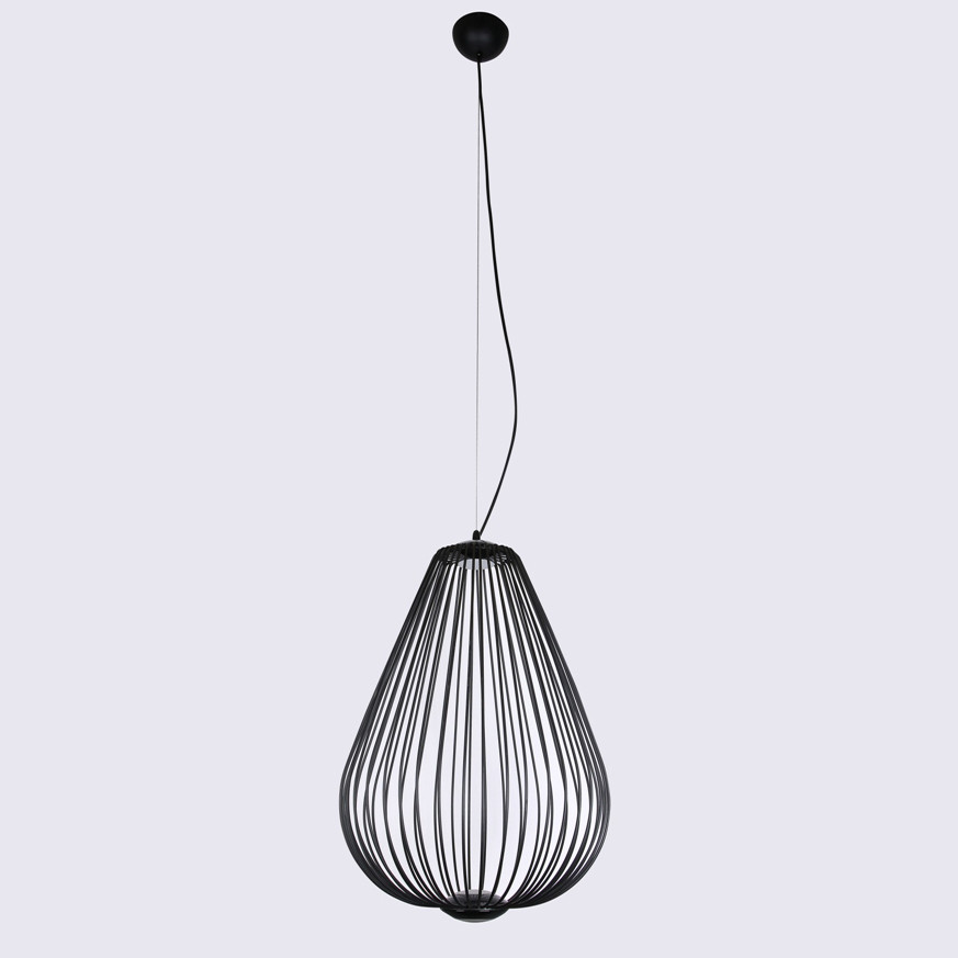 Люстра-підвіс чорна металева у формі краплі ELISEY, фото 1