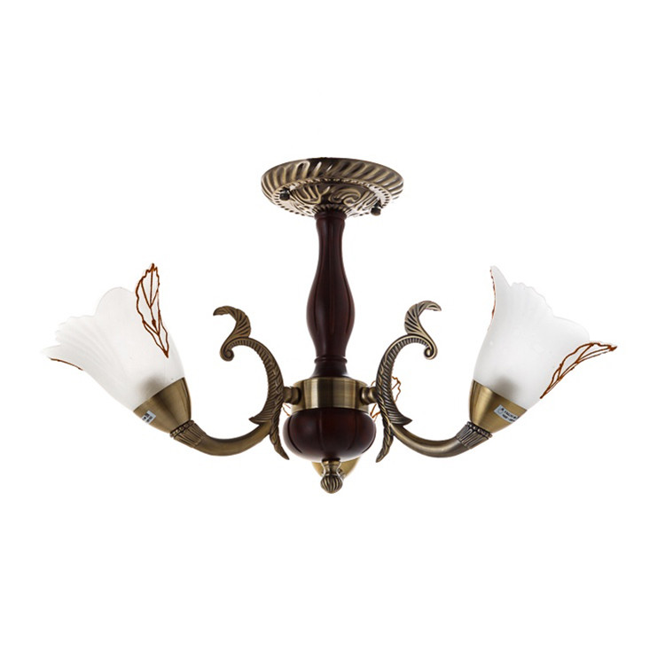 Люстра пристібна коричневого кольору з 3 плафонами  ELISEY, фото 1
