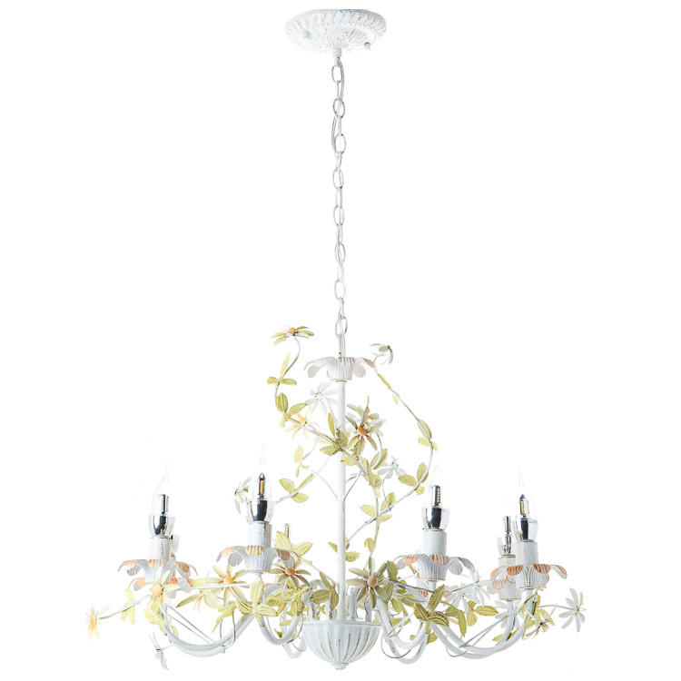 Люстра вінтажна на 8 свічок з жовтими кольорами ELISEY, фото 1