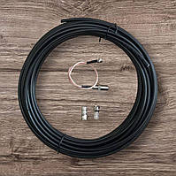 Коаксіальний кабель RG58 50 Ом 10 метрів + F-роз'єми + антенний перехідник CRC-9