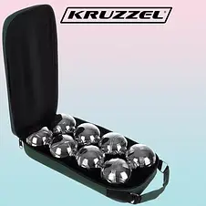 Гра петанк бочче 8 куль Kruzzel 22915 металеві кулі в чохлі, фото 3